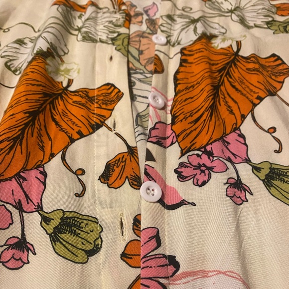 CUPSHE FLORAL BUTTON DOWN MIDI SHIRT DRESS SIZE M - Picture 5 of 7